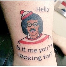 Hello-is it me you're looking for Waldo tattoo